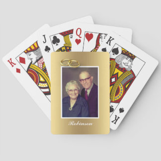 Baraja De Cartas Wedding Anniversary - Golden personalized