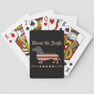 Baraja De Cartas Weenie El Pueblo Dachshund 4 De Julio