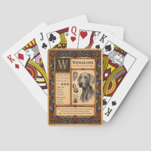 Baraja De Cartas Weimaraner, Arte de Bestiario Medieval