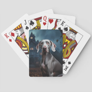 Baraja De Cartas Weimaraner Halloween Scary