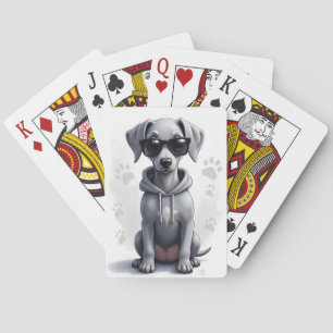Baraja De Cartas Weimaraner Kawaii Divertido Perro