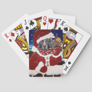 Baraja De Cartas Weimaraner Santa