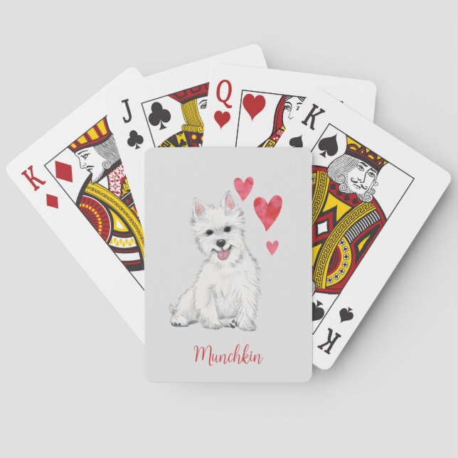 Baraja De Cartas West Highland Terrier White Fur Westie (Reverso)