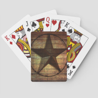 Baraja De Cartas Western Country Primitive Barn Wood Texas Star