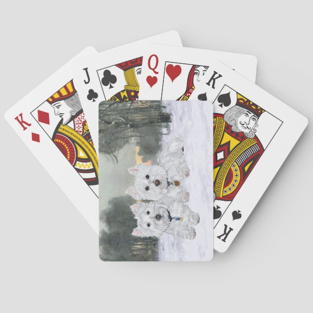 Baraja De Cartas Westies en Invierno (Reverso)