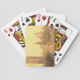 Baraja De Cartas Westminster: Casas del parlamento, c.1860 (aceite