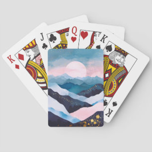 Baraja De Cartas Whimical Minimalista Gold Mountain Watercolor