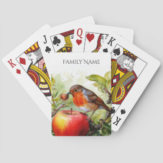 Baraja De Cartas Whimsical Bird & Apple Delight Playing Cards