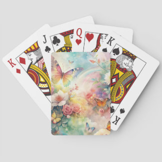 Baraja De Cartas Whimsical Butterflies and Flowers