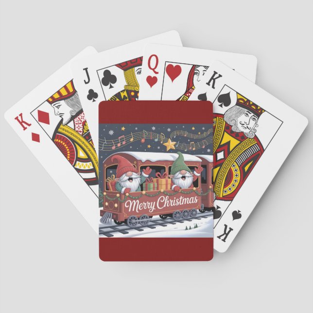 Baraja De Cartas Whimsical Jolly Gnomes Musical Express (Reverso)