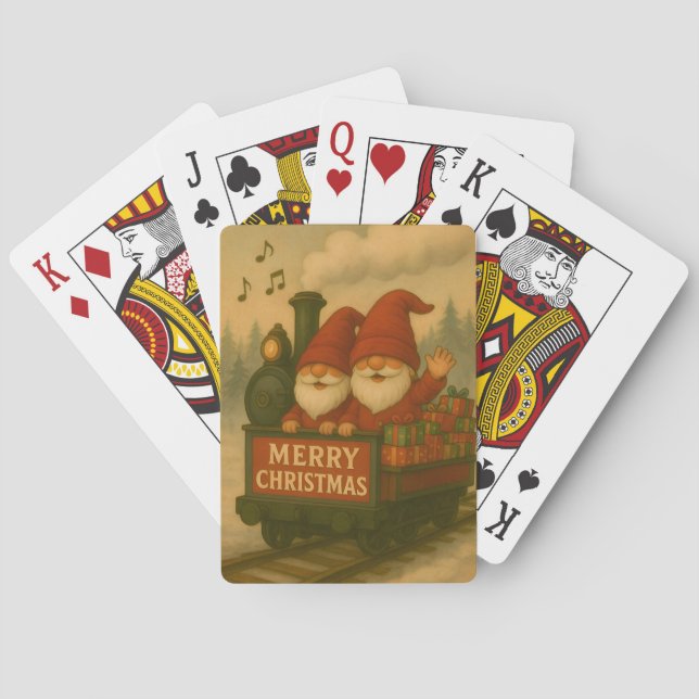 Baraja De Cartas Whimsical Jolly Gnomes Musical Express (Reverso)