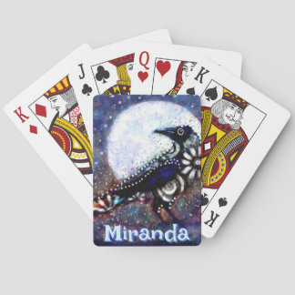 Baraja De Cartas Whimsical Raven Moon Floral Personalizado