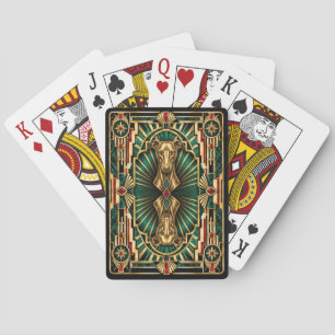 Baraja De Cartas Whippet, perro Art Deco