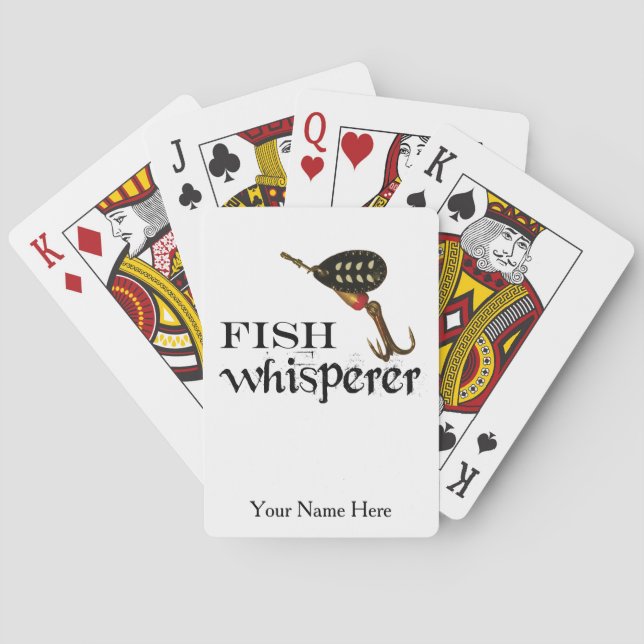 Baraja De Cartas Whisperer de pescado personalizado (Reverso)
