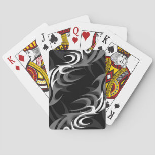 Baraja De Cartas White sobre tarjetas de juego "Smoke" negro