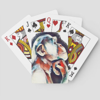 Baraja De Cartas White thinker monkey