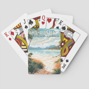 Baraja De Cartas Whitehaven Beach Queensland Australia Travel Art