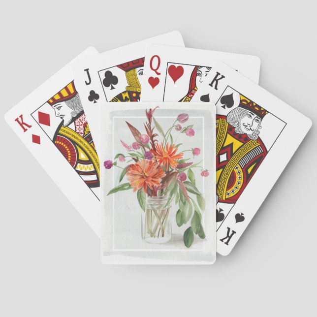 Baraja De Cartas Wildflowers del verano (Reverso)