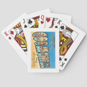 Baraja De Cartas Wildwood por la postal del vintage de New Jersey