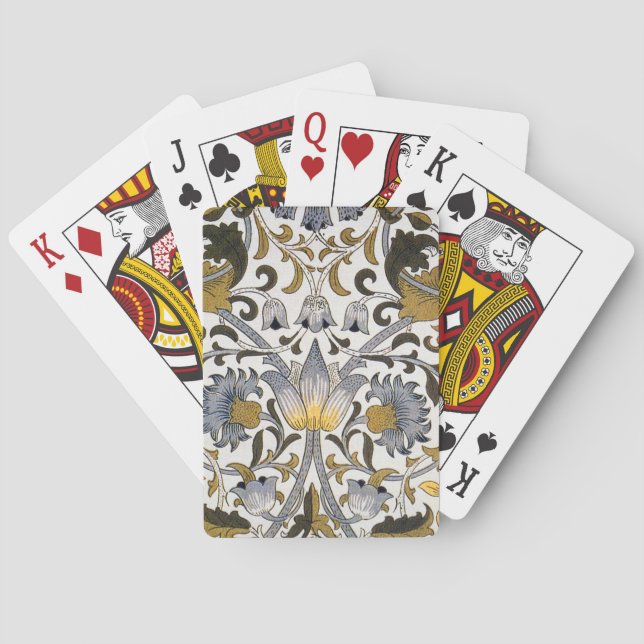 Baraja De Cartas William Morris Flor floral Lodden (Reverso)
