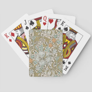Baraja De Cartas William Morris Golden Lily Azul Clásico