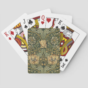 Baraja De Cartas William Morris Honeysuckle Green Floral