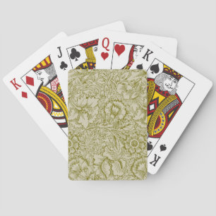 Baraja De Cartas William Morris Poppy Classic Floral Green