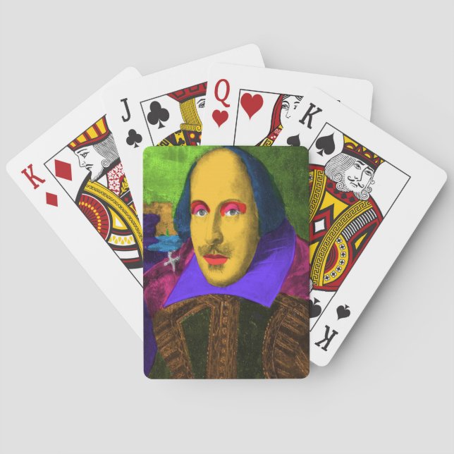 Baraja De Cartas William Shakespeare Pop Art (Reverso)