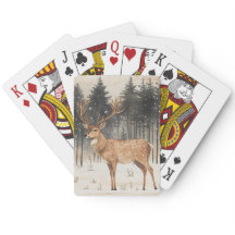 Winter Majesty Stag Winter Scene