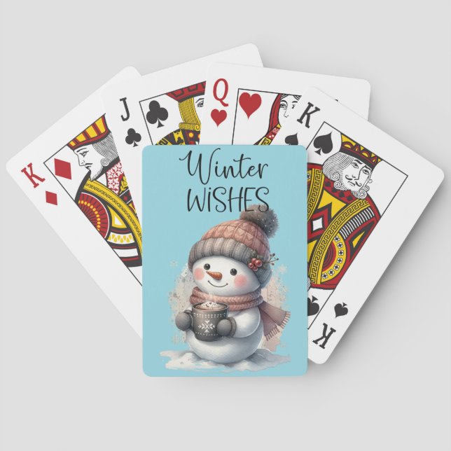 Baraja De Cartas Winter Snowman (Reverso)