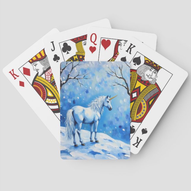 Baraja De Cartas Winter Unicorn (Reverso)