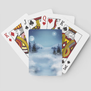 Baraja De Cartas Winter Wonderland de noche