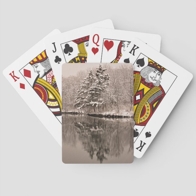 Baraja De Cartas Winter Wonderland - Sepia (Reverso)