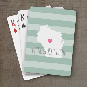 Baraja De Cartas Wisconsin Map Home State Love with Personalizado H