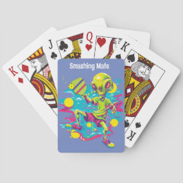 Baraja De Cartas With text “UFO-No! Pickle Panic Cards