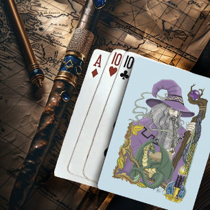 Baraja De Cartas Wizard Dragon Fantasy Purple