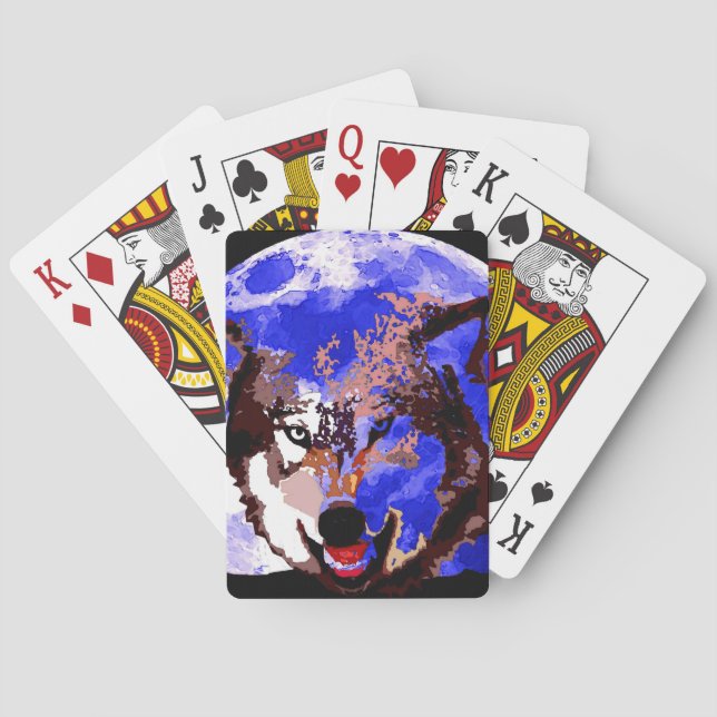 Baraja De Cartas Wolf & Full Moon (Reverso)