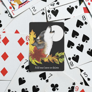 Baraja De Cartas Wolf Howling Moon