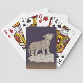 Baraja De Cartas Wolf Pup Howling