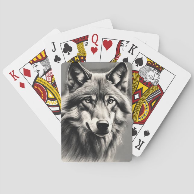 Baraja De Cartas Wolf Sketch (Reverso)