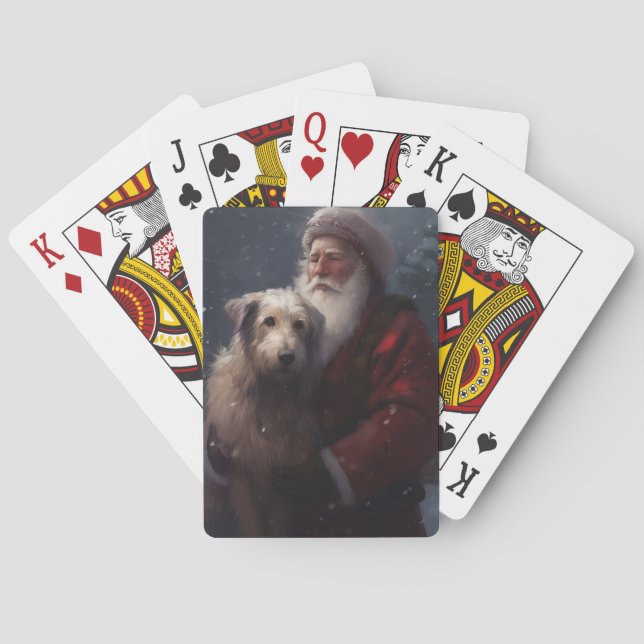 Baraja De Cartas Wolfhound Con Navidades festivos de Santa Claus (Reverso)