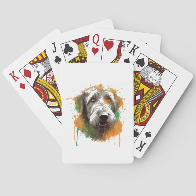 Baraja De Cartas Wolfhound irlandés (Reverso)