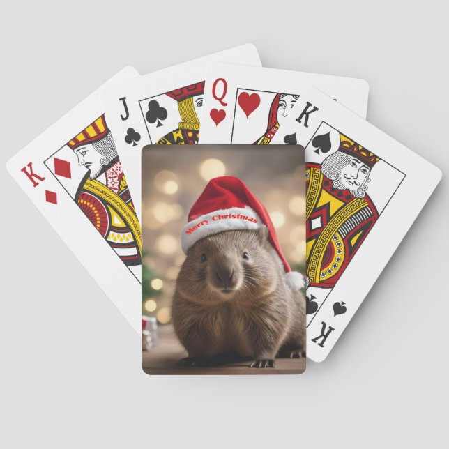 Baraja De Cartas "Wombat Wonderland: Una noche de Navidades acogedo (Reverso)