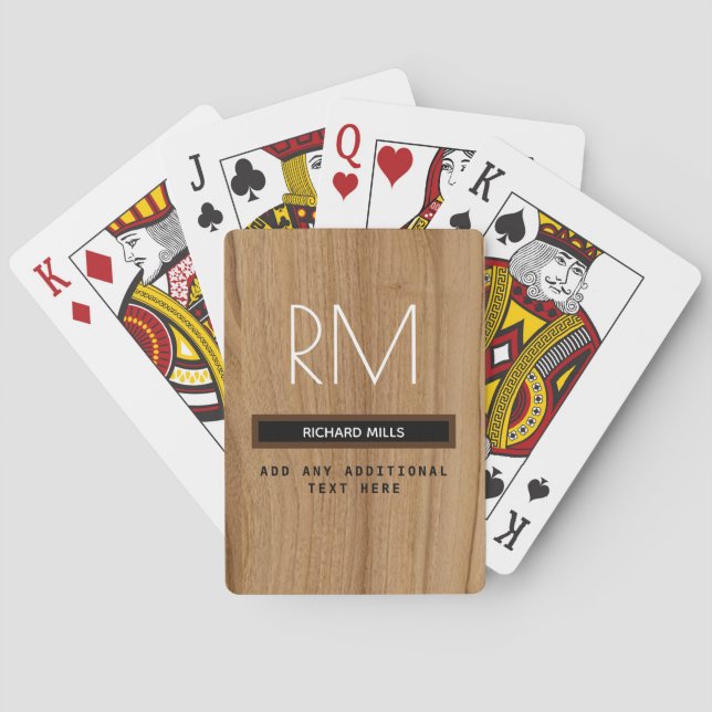 Baraja De Cartas wood grains (not real wood) monogram (Reverso)