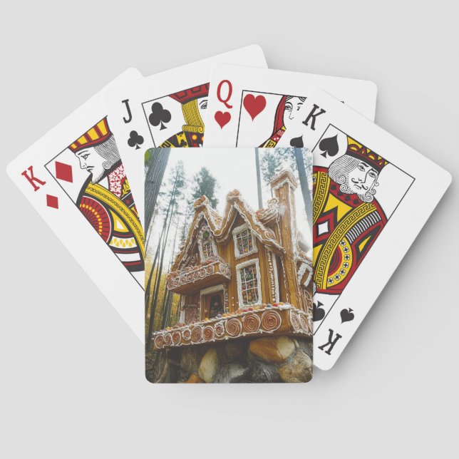 Baraja De Cartas Woodland Gingerbread Mansion Playing Cards (Reverso)