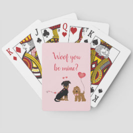 Baraja De Cartas Woof You Be Mine Valentine Dogs