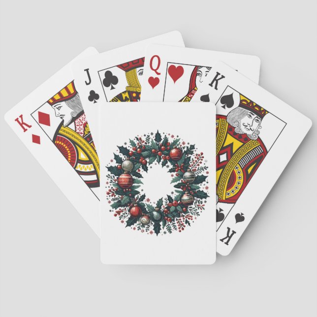 Baraja De Cartas Wreath navidades (Reverso)