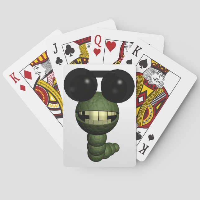 Baraja De Cartas Wurm mit Sonnenbrille (Reverso)