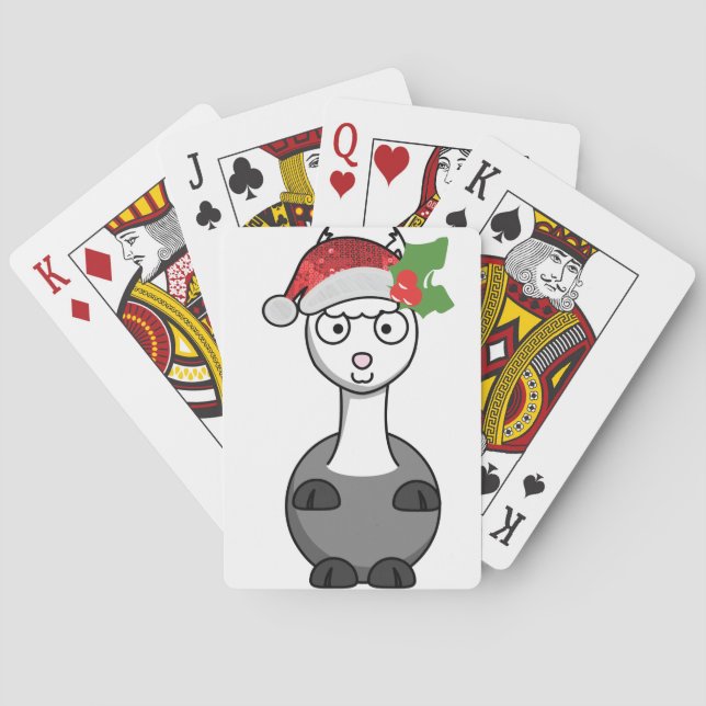 Baraja De Cartas xmas santa claus alpaca (Reverso)