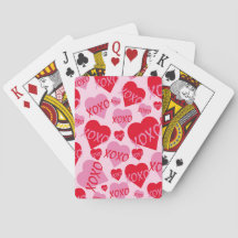 XOXO Valentine Patrón de Corazón Rojo Rosa